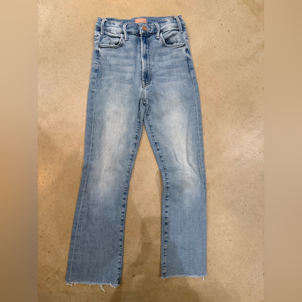 MOTHER The Hustler Ankle Fray Jeans size 26 Au Revois wash.